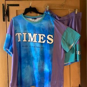 Plus Size Shorts/T-shirt set